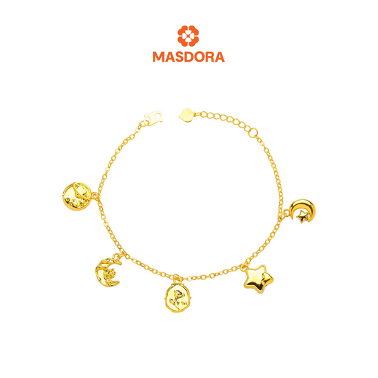 MASDORA 916 Gold Bracelet Rantai Tangan Emas ~ HG Golden Starry Sonata (EMAS 916/22K)