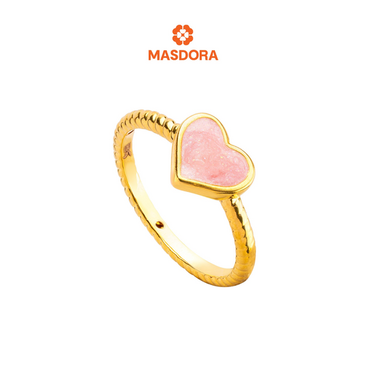 MASDORA 916 Gold Ring Rings Cincin Emas ~ HG 3D Love Rope (Pink) (EMAS 916/22K)