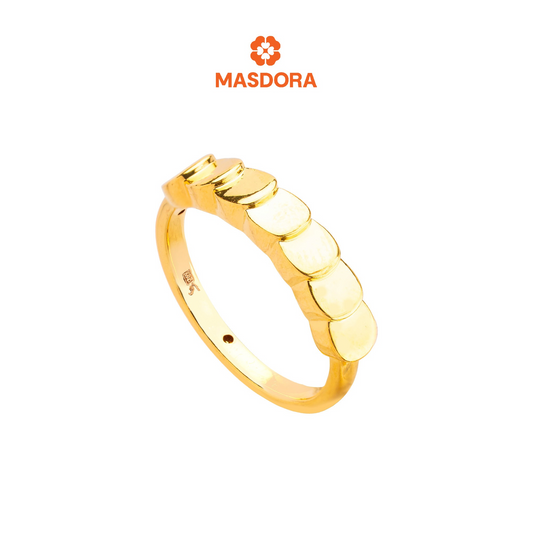 MASDORA 916 Gold Ring Rings Cincin Emas ~ HG Golden Thickened Droplets (EMAS 916/22K)