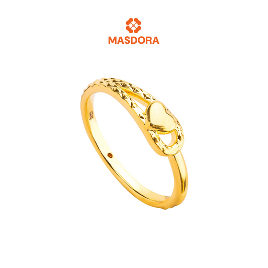 MASDORA 916 Gold Ring Rings Cincin Emas ~ HG Golden Knotted Love (EMAS 916/22K)