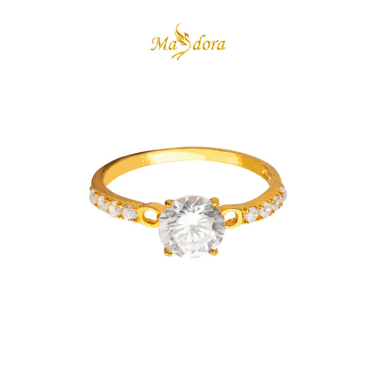 MASDORA 916 Gold Ring Rings Cincin Emas ~ Sparkling Fashion Solitaire (EMAS 916/22K)