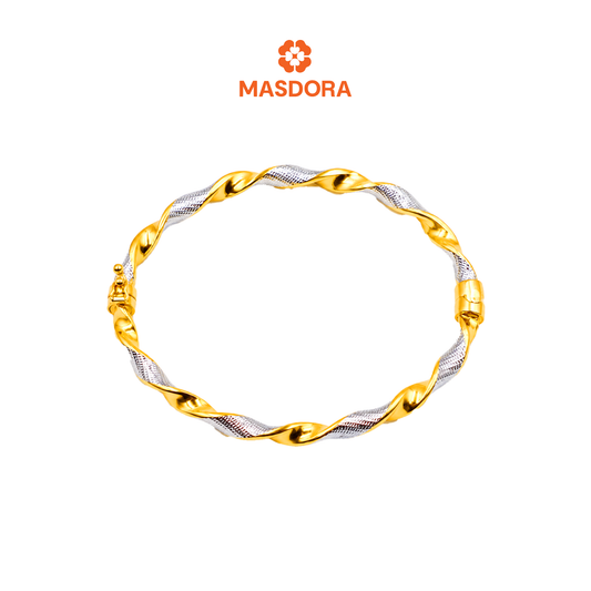 MASDORA 916 Gold Bangle Gelang Tangan Emas ~ Infinity Twist (EMAS 916/22K)