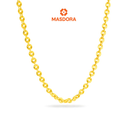 MASDORA 916 Gold Necklace Rantai Leher Emas ~ Shining Sauh (EMAS 916/22K)