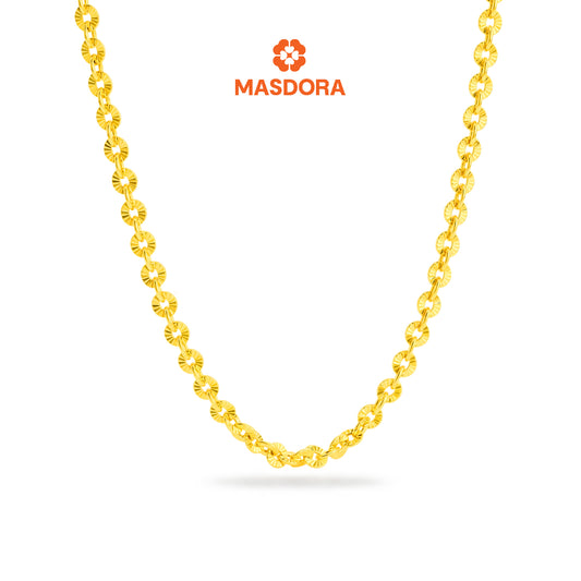 MASDORA 916 Gold Necklace Rantai Leher Emas ~ Shining Sauh (EMAS 916/22K)