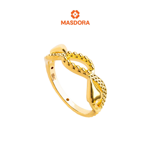 MASDORA 916 Gold Ring Rings Cincin Emas ~ HG Golden Pointy Heart (EMAS 916/22K)
