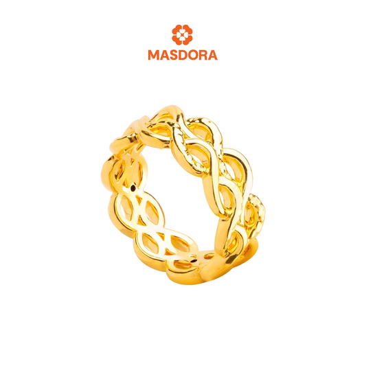 MASDORA 916 Gold Ring Rings Cincin Emas ~ HG Double Ripple Band (EMAS 916/22K)