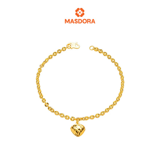 MASDORA 916 Gold Bracelet Rantai Tangan Emas ~ Shining Sauh Mid Love (EMAS 916/22K)