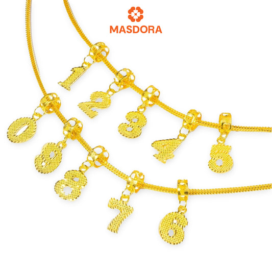 MASDORA 916 Gold Charms Charm Emas ~ Numbering (EMAS 916/22K)