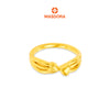 MASDORA 916 Gold Ring Rings Cincin Emas ~ HG Golden Slanted Bow (EMAS 916/22K)