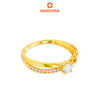 MASDORA 916 Gold Ring Rings Cincin Emas ~ Sparkling Braided Solitaire Gold (EMAS 916/22K)