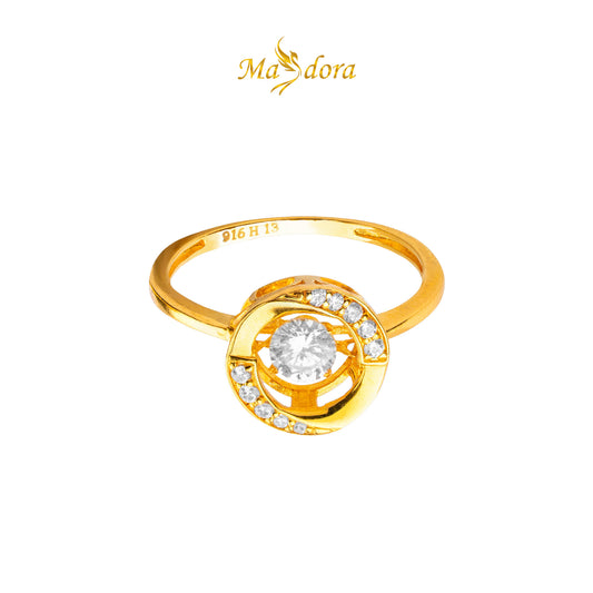 MASDORA 916 Gold Ring Rings Cincin Emas ~ Dancing Desired (EMAS 916/22K)