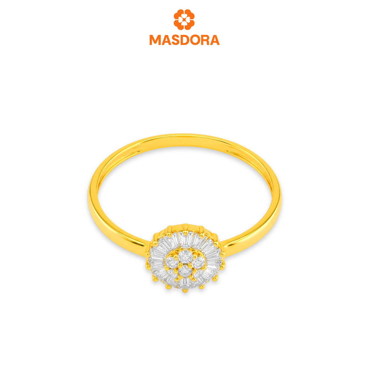MASDORA 916 Gold Ring Rings Cincin Emas ~ Simple Sunflower (EMAS 916/22K)