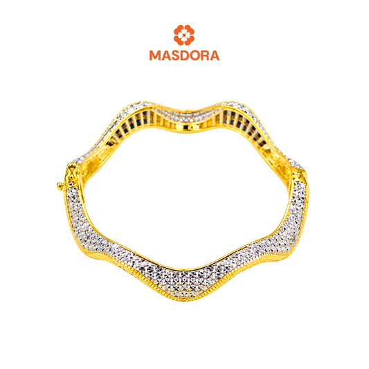 MASDORA 916 Gold Bangle Gelang Tangan Emas ~ Luxe Wave (EMAS 916/22K)