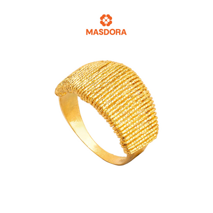 MASDORA 916 Ring Rings Cincin ~ Golden Oro Glitz (EMAS 916/22K)
