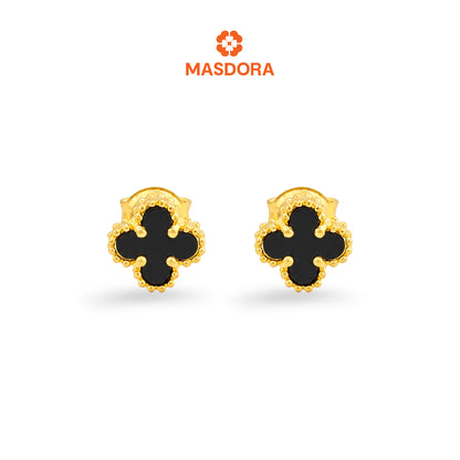 MASDORA 916 Gold Earings Earing Subang Emas ~ Clover VC - S (EMAS 916/22K)