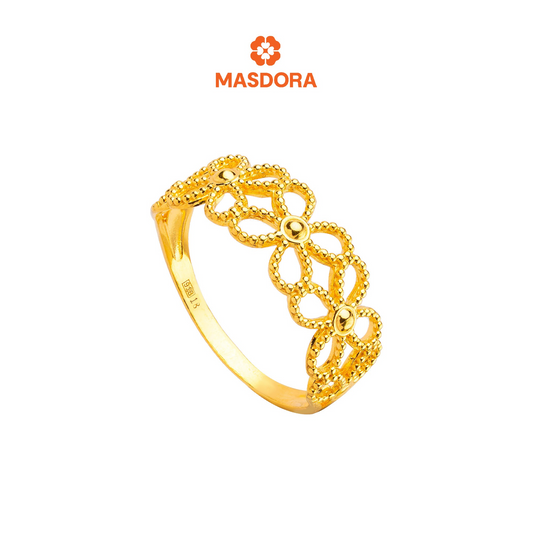 MASDORA 916 Gold Ring Rings Cincin Emas ~ Golden Daisy Laced  (EMAS 916/22K)
