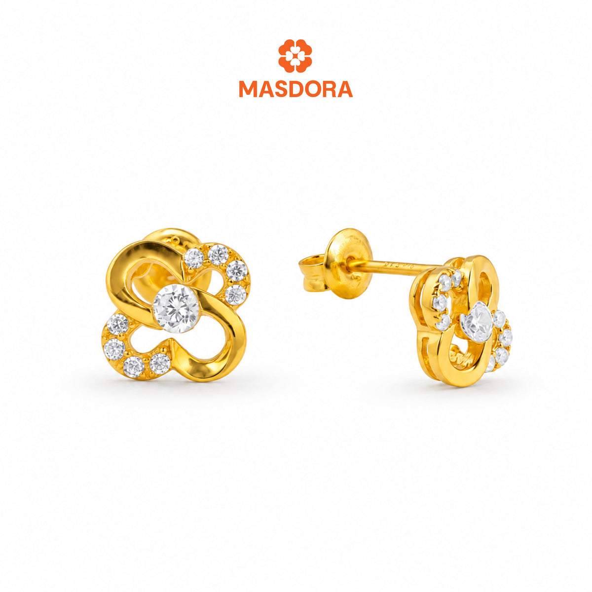 MASDORA 916 Gold Earrings Earring Subang Emas ~ Sparkling Edition (EMAS 916/22K)