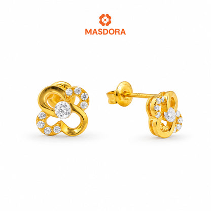 MASDORA 916 Gold Earrings Earring Subang Emas ~ Sparkling Edition (EMAS 916/22K)