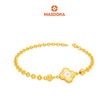 MASDORA 916 Gold Bracelet Rantai Tangan Emas ~ Shining Sauh Mid-Lucky (EMAS 916/22K)