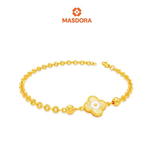 MASDORA 916 Gold Bracelet Rantai Tangan Emas ~ Shining Sauh Mid-Lucky (EMAS 916/22K)