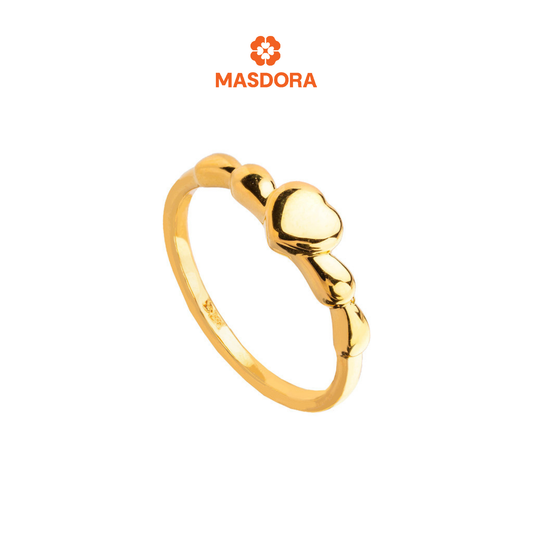 MASDORA 999 Gold Ring Rings Cincin Emas ~ Golden Love Tiara Ring (EMAS 999/24K)