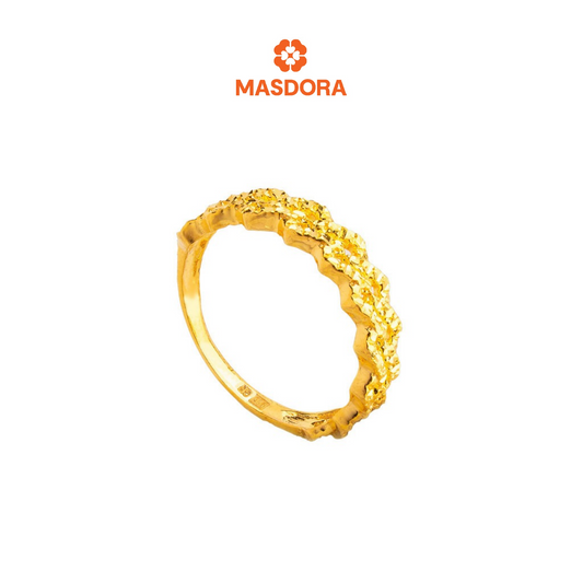 MASDORA 916 Gold Ring Rings Cincin Emas ~ Golden Hexagonal Chain Cutting (EMAS 916/22K)