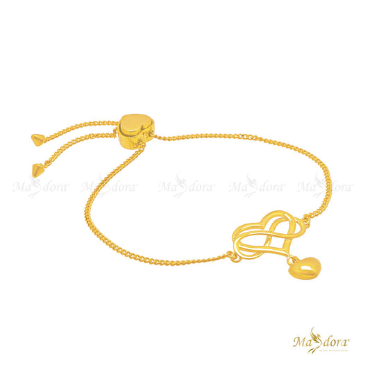 MASDORA Love Dangle Life Chain Bracelet (Emas 916)