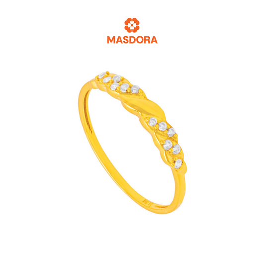 MASDORA 916 Gold Ring Rings Cincin Emas ~ Sparkle Weave (EMAS 916/22K)