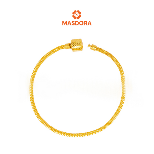 MASDORA 916 Gold Bracelet Rantai Tangan Emas ~ Cylinder Clasp (EMAS 916/22K)