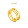 MASDORA 916 Gold Ring Rings Cincin Emas ~ HG Golden Ripped Cavo (EMAS 916/22K)