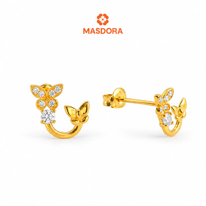 MASDORA 916 Gold Earrings Earring Subang Emas ~ Sparkling Edition (EMAS 916/22K)