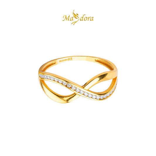 MASDORA 916 Gold Ring Rings Cincin Emas ~ Emirates Star Sparkling Infinity (EMAS 916/22K)