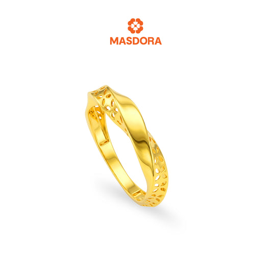 MASDORA 916 Gold Ring Rings Cincin Emas ~ Spiral Flower (EMAS 916/22K)