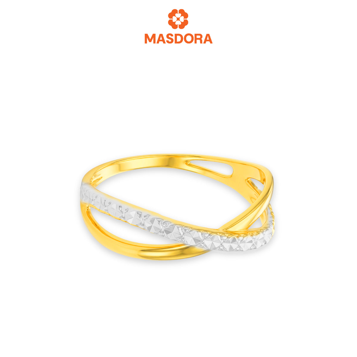 MASDORA 916 Gold Ring Rings Cincin Emas ~ Diamond Cut Pave (2C) (EMAS 916/22K)