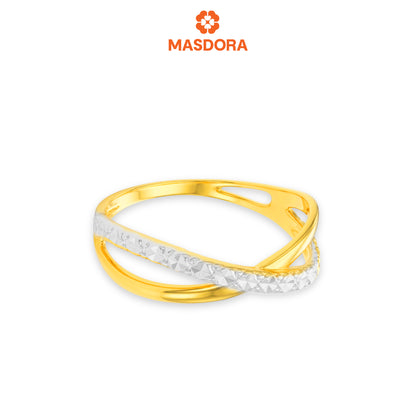 MASDORA 916 Gold Ring Rings Cincin Emas ~ Diamond Cut Pave (2C) (EMAS 916/22K)