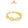 MASDORA 916 Gold Ring Rings Cincin Emas ~ Sparkling Twisting Wave (EMAS 916/22K)