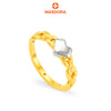 MASDORA 916 Gold Ring Rings Cincin Emas ~ HG Duotone Solid Heart Chain (EMAS 916/22K)
