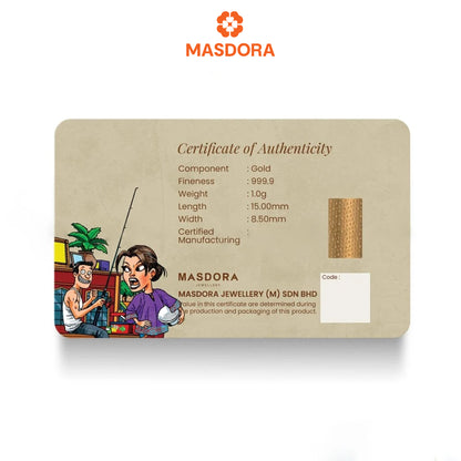 MASDORA 999.9 Gold Bar 1.00GM Collection Series ~ Lifestyle Series (EMAS 999.9/24K)