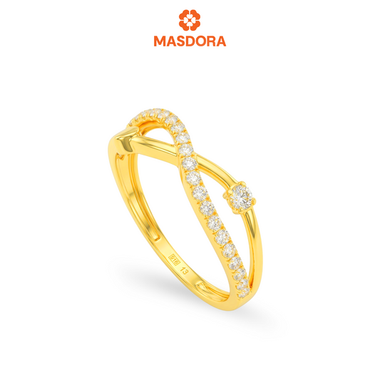 MASDORA 916 Gold Ring Rings Cincin Emas ~ Sparkling Love Galaxy (EMAS 916/22K)