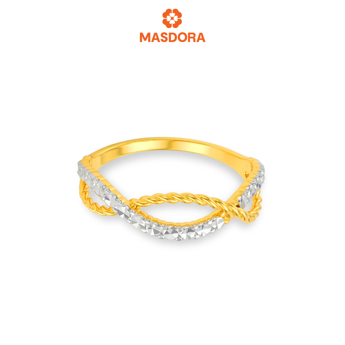 MASDORA 916 Gold Ring Rings Cincin Emas ~ Duotone Intertwine Rope Cutting (EMAS 916/22K)