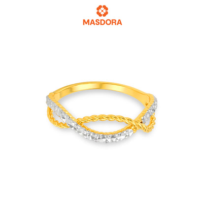 MASDORA 916 Gold Ring Rings Cincin Emas ~ Duotone Intertwine Rope Cutting (EMAS 916/22K)