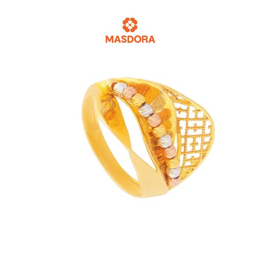 MASDORA 916 Gold Ring Rings Cincin Emas ~ Emirates Star Zita Tritone (EMAS 916/22K)