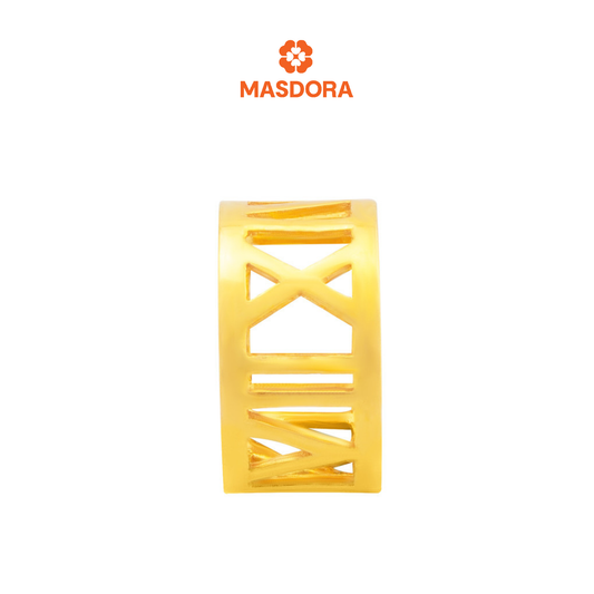 MASDORA 916 Gold Pendant Loket Emas ~ Roman Numeral - S (EMAS 916/22K)