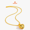 MASDORA 916 Gold Necklace Rantai Leher Emas ~ Shining Sauh Twin Beads Fluffy Love (EMAS 916/22K)