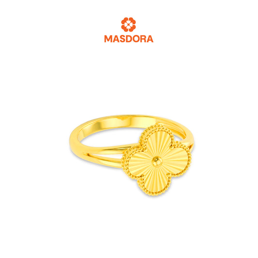 MASDORA 916 Gold Ring Rings Cincin Emas ~ Clover VC (EMAS 916/22K)