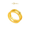 MASDORA 916 Gold Ring Rings Cincin Emas ~ HG Golden Ripped Cavo (EMAS 916/22K)