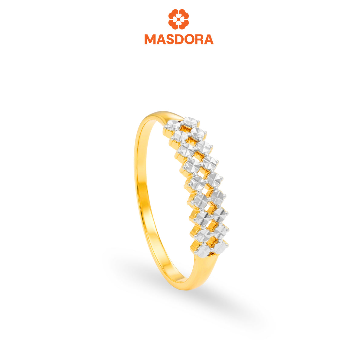 MASDORA 916 Gold Ring Rings Cincin Emas ~ Duotone Dotted Caterpillar (EMAS 916/22K)