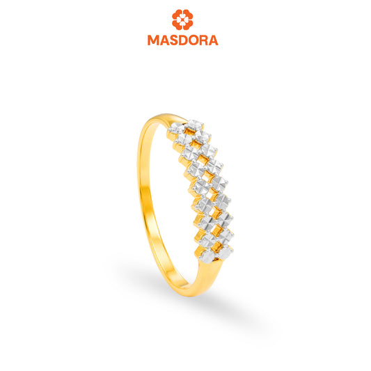 MASDORA 916 Gold Ring Rings Cincin Emas ~ Duotone Dotted Caterpillar (EMAS 916/22K)