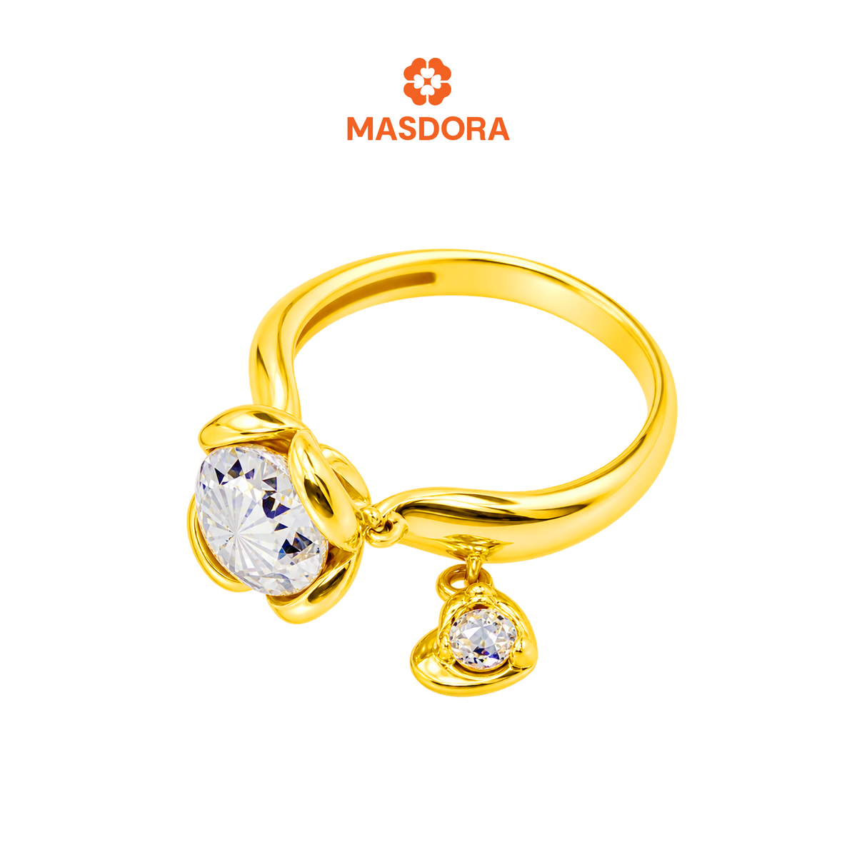 MASDORA 916 Gold Ring Rings Cincin Emas ~ Mini Love Gantung (EMAS 916/22K)