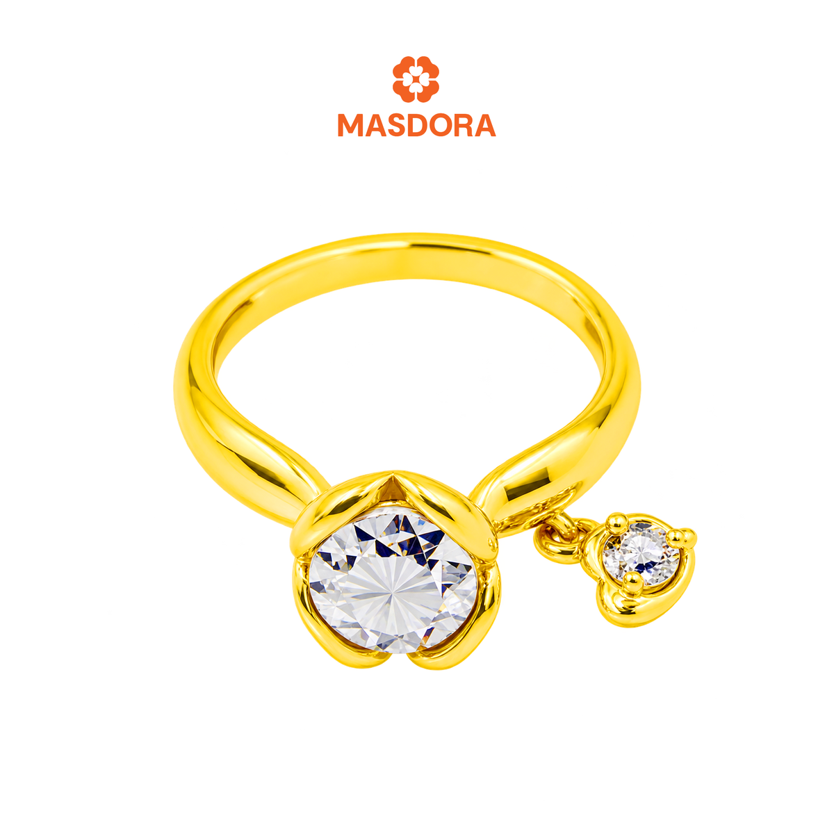 MASDORA 916 Gold Ring Rings Cincin Emas ~ Mini Love Gantung (EMAS 916/22K)